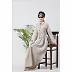 Collared Formal abaya- Natural Linen